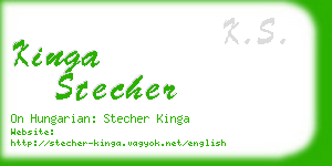 kinga stecher business card